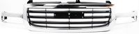 Grille Assembly Compatible with 2003-2006 GMC Sierra 1500 Chrome Shell/Painted Black Insert 2007 Classic