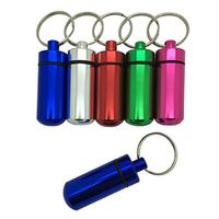 Okallo Products Small Aluminum Survival Pill and Medicine Capsules Containers (Waterproof) - 6 Pack