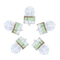 Dr.Fish 5PCs Diamond LED Fishing Lure Bait Attractant Deep Drop Light Water Trigger Trolling Rig Deep Sea Ice Fishing Underwater Freshwater Saltwater Halibut Tuna Bass Green