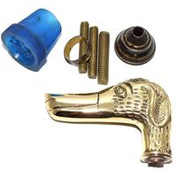 Nautical World Antique Style Brass Dog Head Handle Walking Stick-Vintage Gifted