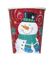 9oz Snowman Swirl Holiday Party Cups, 8ct