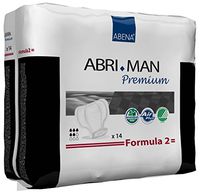 Abena Abri-Man Premium, Air Plus, Formula 2, Male Pouch Pads, 14 Count