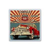 XIANN Care Contact Lens Box Holder Container Case Storage Eyecare Kit -Vintage Car Garage