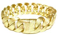 Just Give Me Jewels Gold Plated Chunky Large Link Magnetic Bracelet, 7.5"