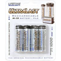 Ultralast AA Rechargeable NiCd Battery Retail Pack - 4 Pack