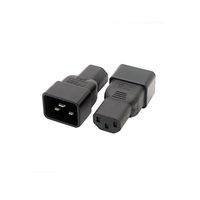 IEC 320 C13 Female to C20 Male AC Adapter, Golbalma IEC Black Power Cord Connector C20 to C13 16A to 10A (WA-00884Pcs)