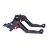 Hopider Short Brake Clutch Levers for Honda GROM MSX125 2014-2019, CBR250R 2011-2013, CBR300R/CB300F/FA 2014-2019, CB400F/CB400R 2013-2015, CBR500R/CB500F/X 2013-2019, Monkey 125 2018-2019,Black