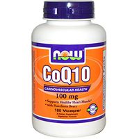 CoQ10 with Hawthorn Berry Vegetarian, 100 mg, 180 Vcaps by Now Foods