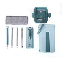 Youzpin Free Hand Wash Flat Mop Bucket Clean Set,360?¡ã Rotatable Removable 2 in 1 Wet and Dry Mop Combination Kit for Cleaning Hardwood Laminate Tile Stone Floors