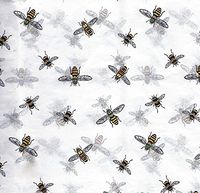 Bumble Bees on White Tissue Paper # 253-10 Large 20" x 26" Sheets