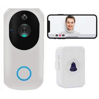 UPEOR Video Doorbell with HD Video,Wireless Smart Doorbell with PIR Motion Detection,Night Vision Two-Way Talk and Real-time Video 1080P HD App Control for iOS & Android(No Batteries &SD)