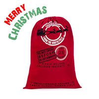 Blank Santa Sack, HBlife Christmas Gift Bags with Drawstring Large Size 27.6"x19.7" (Style_1)