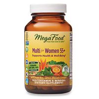 MegaFood, Multi for Women 55+, Supports Optimal Health and Wellbeing, Multivitamin and Mineral Dietary Supplement, Gluten Free, Vegetarian, 60 Tablets (30 Servings)