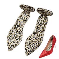 Viewm Shoe Insoles Soft Sponge Shoe Pads for Women Heel Slip Pads DIY Heel Cushion, 2 Pairs, Leopard Pointed