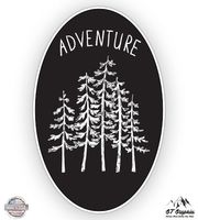 GT Graphics Forest Oval Woods Adventure - 12" Vinyl Sticker Waterproof Decal