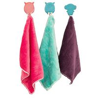 FORESTIME 5PCS Anti-Grease Cloth Bamboo Fiber Washing Towel Magic Kitchen Cleaning Wiping Rags (Random, 22 x 19cm)