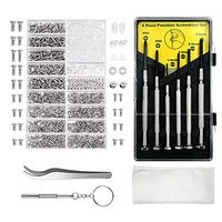 Eyeglass Repair Kit, Screwdriver Sets, 1000 Pcs Glasses Repair Kit, 6 Pcs Screwdrivers, Tweezers, Micro Screwdriver, Glasses Cloth for Glasses, Sunglasses, Watches and Mobile Phones Repair #4083