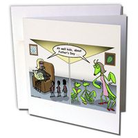 3dRose Fathers Day, Black Widow Spider, Preying Mantis - Greeting Cards, 6 x 6", Set of 12 (gc_3522_2)