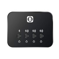 Magnetion BW107 Portable Wireless Bluetooth 4.0 Audio Adapter,Stereo Music Share Receiver,Enables Three Users to Connect Simultaneously to A Stereo System Using Bluetooth,Black