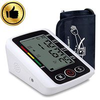 Blood Pressure Monitor, Automatic Digital BP Machine Large Display Upper Arm Cuff Blood Pressure Pulse Rate Clinically Accurate BP Monitor for Home Use, 2 * 99 Memory Mode, CE FDA Approved