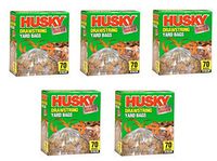 Drawstring Yard Bag, Clear 39 Gal (Pack of 5)