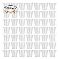 Shot Glasses Cups,Clear Plastic Disposable Party Shot Glasses Jelly Cups Tumblers Birthday,Tuscom (100PCS)