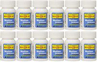 Meclizine 25 mg Generic for Bonine Chewable Tablets for Prevention of Motion Sickness and Anti-Nausea 100 Tablets per Bottle Pack of 12 Total 1200 Tablets