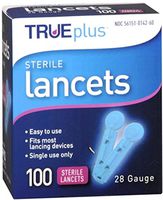 Trueplus Sterile Lancets, 28 Gauge, 100 Each (Packs of 2)
