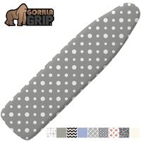 Gorilla Grip Reflective Silicone Ironing Board Cover, 15x54, Fits Large and Standard Boards, Pads Resist Scorching and Staining, Elastic Edge Covers, Thick Padding, No Fasteners Needed, Dots