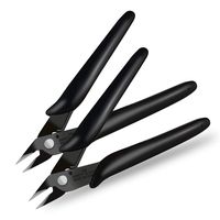 BOENFU Wire Cutters, Flush Cutter 5 Inch, Zip Tie Cutter Wire Snips - Black