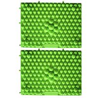 Fellibay Foot Massage Mat Acupressure Mat for Fitness, Shower,2 Pack (Green)