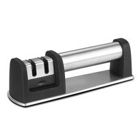 All Knife Sharpener for Straight and Serrated Knives, 2-Stage Diamond Coated Wheel Knife Sharpener, Sharpens Dull Knives Quickly, Safe and Effectively