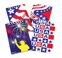 Marvel Trading Company, Inc. US Toy Patriotic Notepads 3.5” Party Favors, Red White Blue, 12 Pack