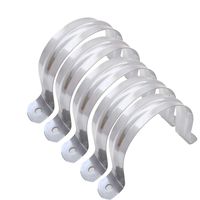 3inch Two Hole Stainless Steel U-Tube Clamp Connecting Ring Hose Clamp-Bracket Stainless Steel Tube Strap Tension Clip-Heavy Duty Rigid Pipe Strap Clamp 5 Pcs(95mm)