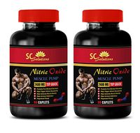 Muscle Building Pills - Nitric Oxide Muscle Pump 2400Mg - Nitric Oxide pre Workout - 2 Bottles 180 Capsules