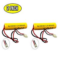 (2 Pack) 700mAh 1.2v AA NiCd Exit Light Battery 1.2v 1000mAh 900mAh Ni-CD AA 800mAh 1.2v Exit Sign Emergency Light Battery Replacement