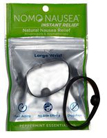 NoMo Nausea Instant Relief Large Black Aromatherapy Anti-Nausea Bands with Acupressure