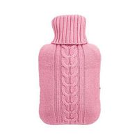 WINOMO 2L Knitted Cover for Hot Water Bottle for Quick Pain Relief and Comfort (Pink)