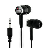 I Love My New Guinea Singing Dog Stylish Novelty in-Ear Earbud Headphones - Black