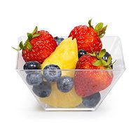 Creative Converting 050432 Clear 3.5 inch Plastic Square Bowl 96 Counts