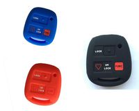 3Pcs New Red Black Blue Protect Silicone 3 Bottons Smart Key Cover Case Sticket Fob Holder for Lexus Es300 Gs300 Gs400 Gs430 Gx470 Is300 Ls400 Ls430 Lx470 Rx300 Rx330 Rx350 Rx400h Sc300 Sc400 Sc430