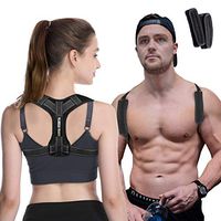Posture Corrector for Women and Men KarmaRebirth Updated Slim Upper Back Brace with Back Reflective Line Shoulder Cushion Adjustable Clavicle Brace Improves Posture Relieve Pain from Back