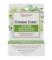 Quantum Health Canker Care+ Oral Gel Pain Reliever, Natural Pain Relief Ingredients Including Menthol, Mint, & Castor Oil, 9.7 mL