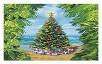 GugeABCmat Custom Door Mats,Country Design with Cowboy Boots and Christmas Celebrations in A Vintage Cabin Lodge,Front Door Mats 47" W X 31" L,Brown
