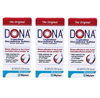 DONA Crystalline Glucosamine Sulfate 60 caplets (3 Pack)
