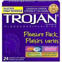 Trojan Condom Pleasure Pack Lubricated, 44 Condoms (2 Pack)