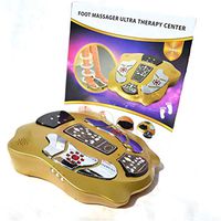 Wanfor Electromagnetic Foot Circulation Massager, 99 Strengths 50 Massage Modes 4 Pairs electrodes for The Body, LCD Low Frequency Massager with Far Infrared