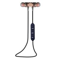 Axiba Metal Magnet Wireless Bluetooth Earphone Headset Headphone for Samsung Galaxy Note 8,iPhone x/8,Earphone with 55Mah Rechargeable Lithium Battery (Gold)