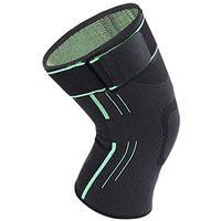 1 Pair Anti-Slip Knee Compression Sleeve Brace Support Side Stabilizers & Patella Gel Pad Added. for Arthritis, Joint Pain Relief & Injury Recovery. Sports, Running, Basketball.