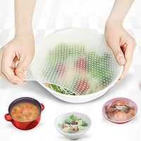 Saran Wrap & Plastic Bags - Silicone Wrap Seal Vacuum Food Multifunctional Fresh - 25x22 Single Stainless White Granite Black Under 33x22 Knive Bowl Sink Kitchen Wipe Drop Mount